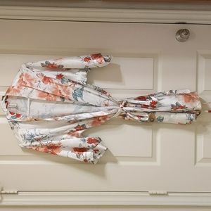 David's bridal floral satin getting ready robe